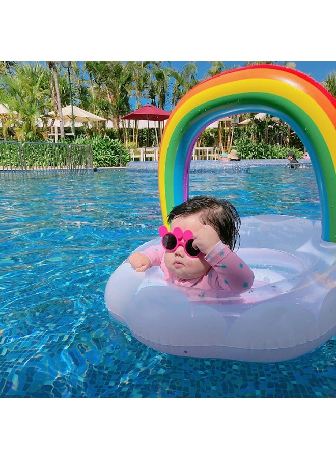TAPIT pool floats Rainbow Cloud Swimming Pool Float Swimming Seat Inflatable Ring Swimming Ring - Image 4